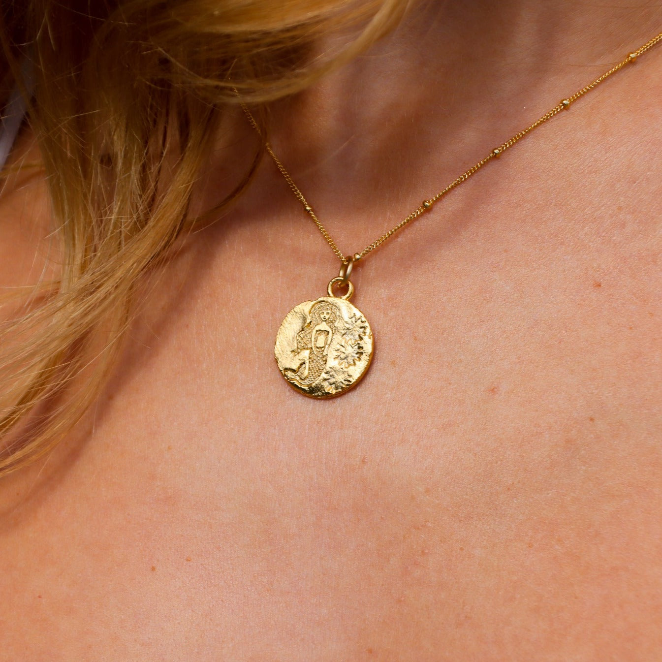 Maya the Mermaid Coin Necklace